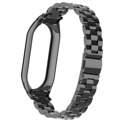 For Xiaomi Smart Band 8 Metal Watch Band 3-Bead Strap Replacement with Watch Case