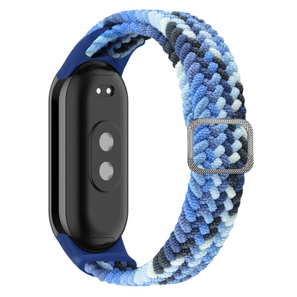 For Xiaomi Smart Band 8 Stretchy Nylon Watch Band Adjustable Braided Sport Strap