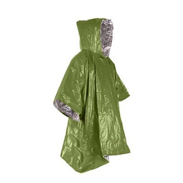 Portable Outdoor Emergency Raincoat Reflective Warm Thermal Rain Poncho