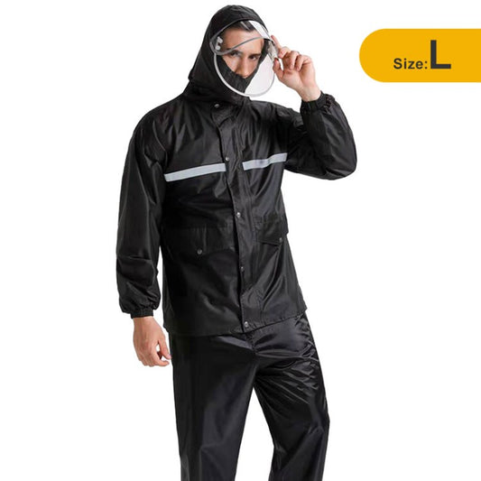 Raincoat Suit Fishing Rain Gear Jacket Pants Dual-Layer Thick Rain Coat Set for Adult Men Women