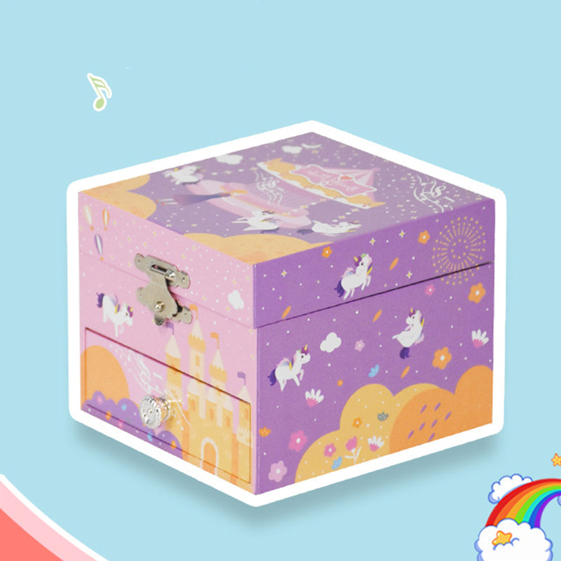 Jewelry Storage Box Girls Music Box Ornament Organizer Birthday Gift Table Decoration Cute Toy