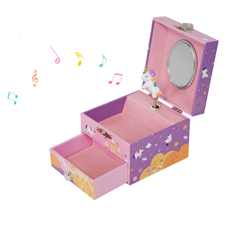 Jewelry Storage Box Girls Music Box Ornament Organizer Birthday Gift Table Decoration Cute Toy