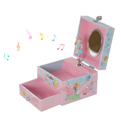 Jewelry Storage Box Girls Music Box Ornament Organizer Birthday Gift Table Decoration Cute Toy