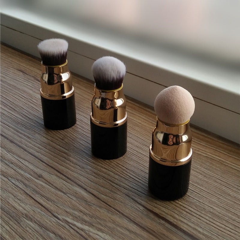 3-in-1 Makeup Brush Foundation Loose Powder Brush Sponge Egg Portable Makeup Tool