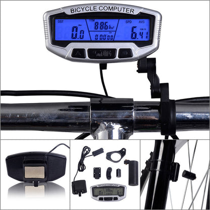 SUNDING SD-558A Wired Waterproof LCD Bicycle Bike Computer Odometer