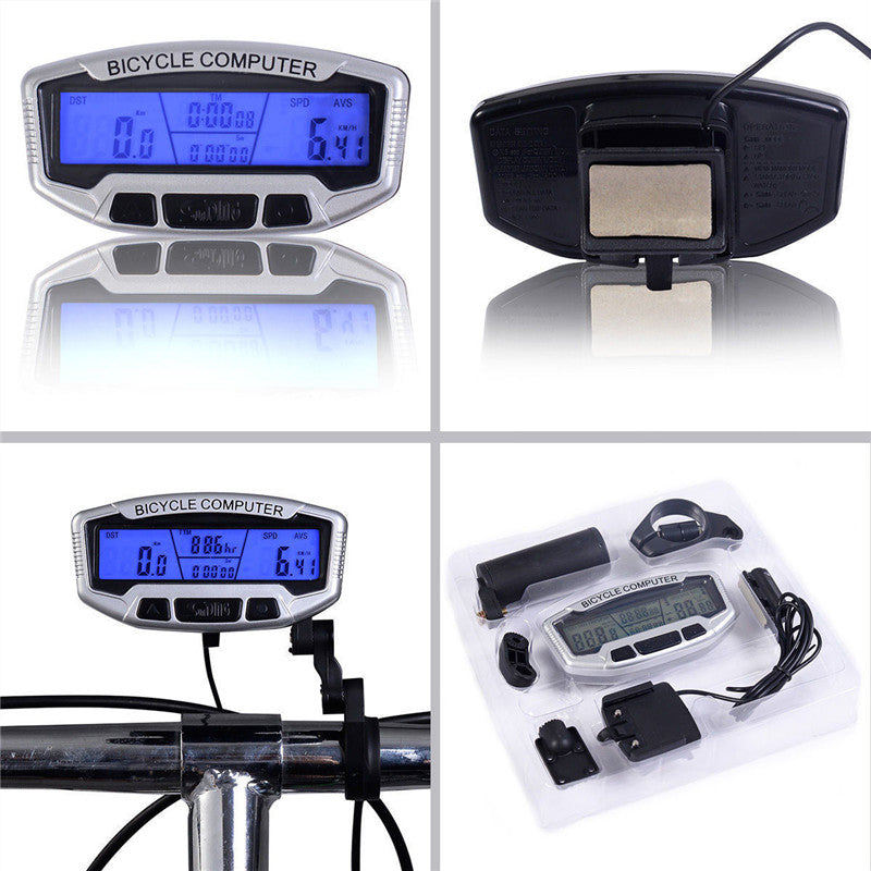 SUNDING SD-558A Wired Waterproof LCD Bicycle Bike Computer Odometer