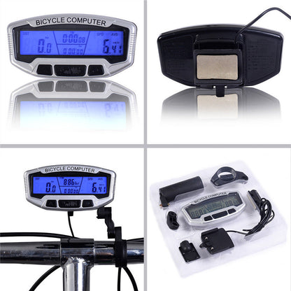 SUNDING SD-558A Wired Waterproof LCD Bicycle Bike Computer Odometer