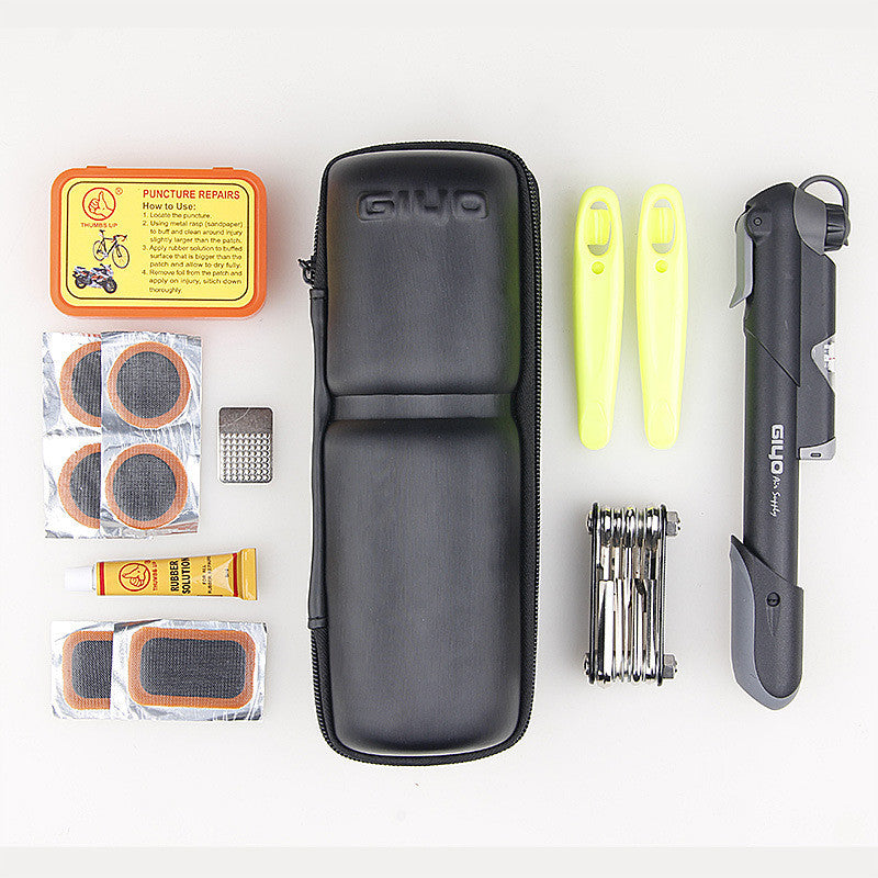 Portable Bicycle Tire Repair Tool Kits Bag Multifunction Cycling Bike Tools Set PT-09 Large