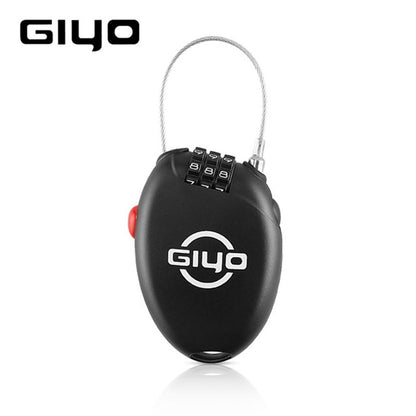 GIYO Multi-function Mini Cable Bicycle Lock Anti Theft Code Helmet Lock