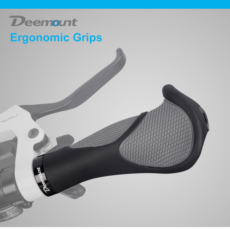 DEEMOUNT Ergonomic Bicycle Grips Handlebar Non-slip Rubber Hand Rest Shock Absorption Bar End