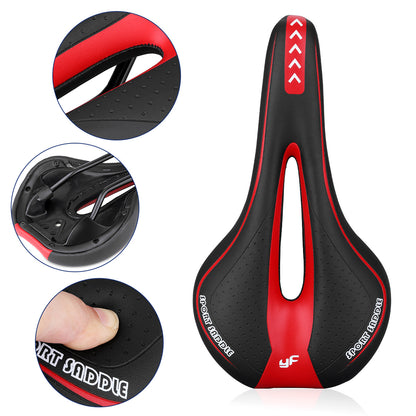 YAFEE Bicycle Saddle Middle Hollow Out Bike Seat Soft Seat Cover Cushion