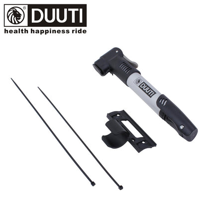 DUUTI Aluminum Alloy Portable Bicycle Tyre Air Pump with Mounting Bracket