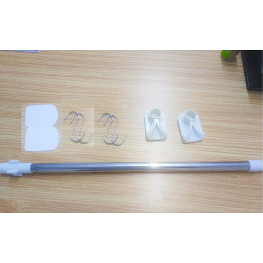 25cm Punch-free Diameter Stainless Steel Telescopic Pole with Padfoot 2 PCS Stickers 4 PCS Hooks