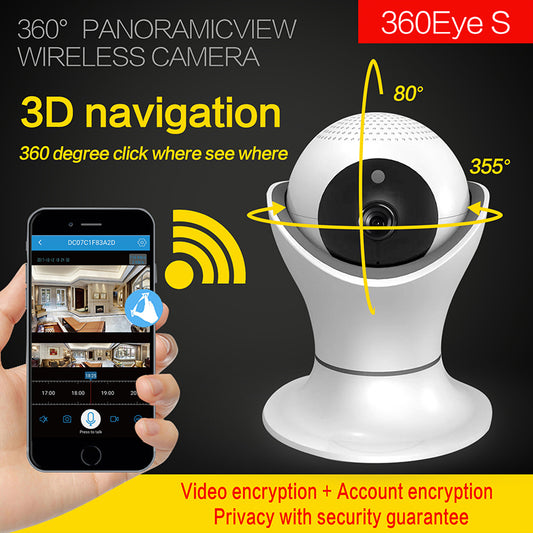 360 Eyes 2 Million HD 3D Navigation Network Home Wifi Smart Surveillance Camera (EC39-T11)