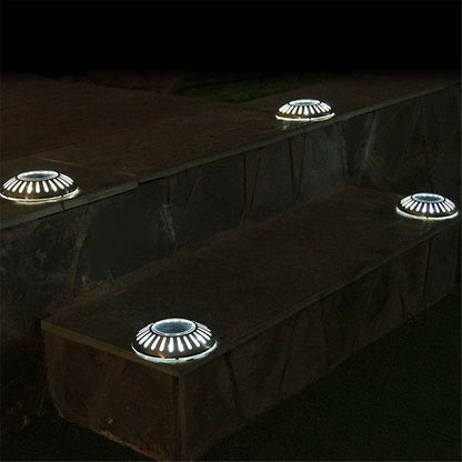 Solar Garden Underground Light 6-LED Outdoor Waterproof Stainless Steel Surface Solar Wall Lamp