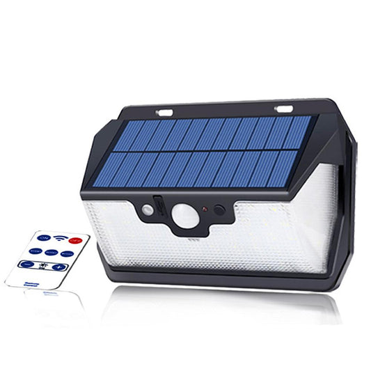 55-LED Solar Lamps Remote Control Induction Wall Light USB Charging Waterproof PIR Motion Sensor for Outdoor Garden Path Yard