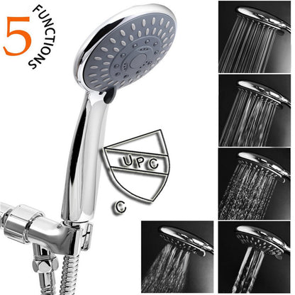 Bathroom 5 Way Multi-Function Water Saving Hand Held Shower Hose Shower Arm Set