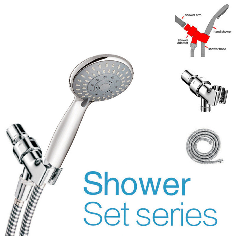 Bathroom 5 Way Multi-Function Water Saving Hand Held Shower Hose Shower Arm Set