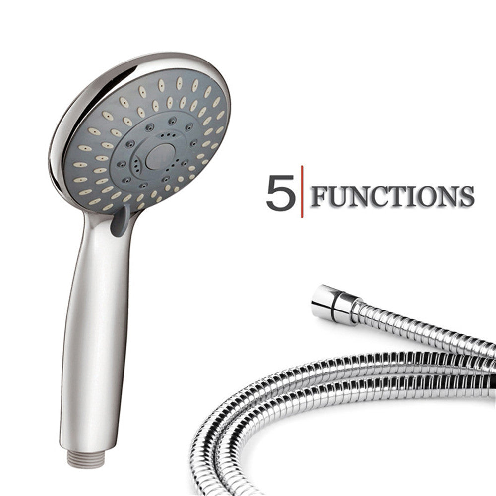 Bathroom 5 Way Multi-Function Water Saving Hand Held Shower Hose Shower Arm Set