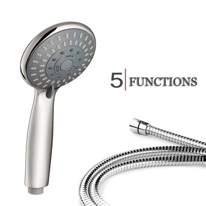 Bathroom 5 Way Multi-Function Water Saving Hand Held Shower Hose Shower Arm Set