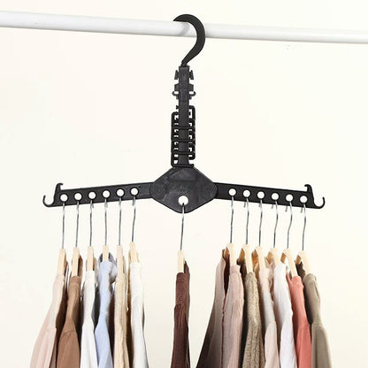 Folding Magic Hanger Space Saving Multi Hook Organizer Clothes Wardrobe Hanging