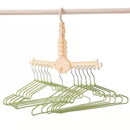 Folding Magic Hanger Space Saving Multi Hook Organizer Clothes Wardrobe Hanging