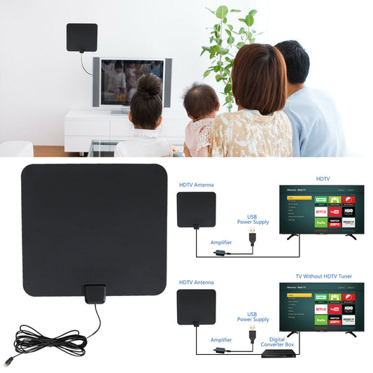 [350 Miles] 1080p 4K Clear Indoor Digital TV HDTV Antenna UHF/VHF