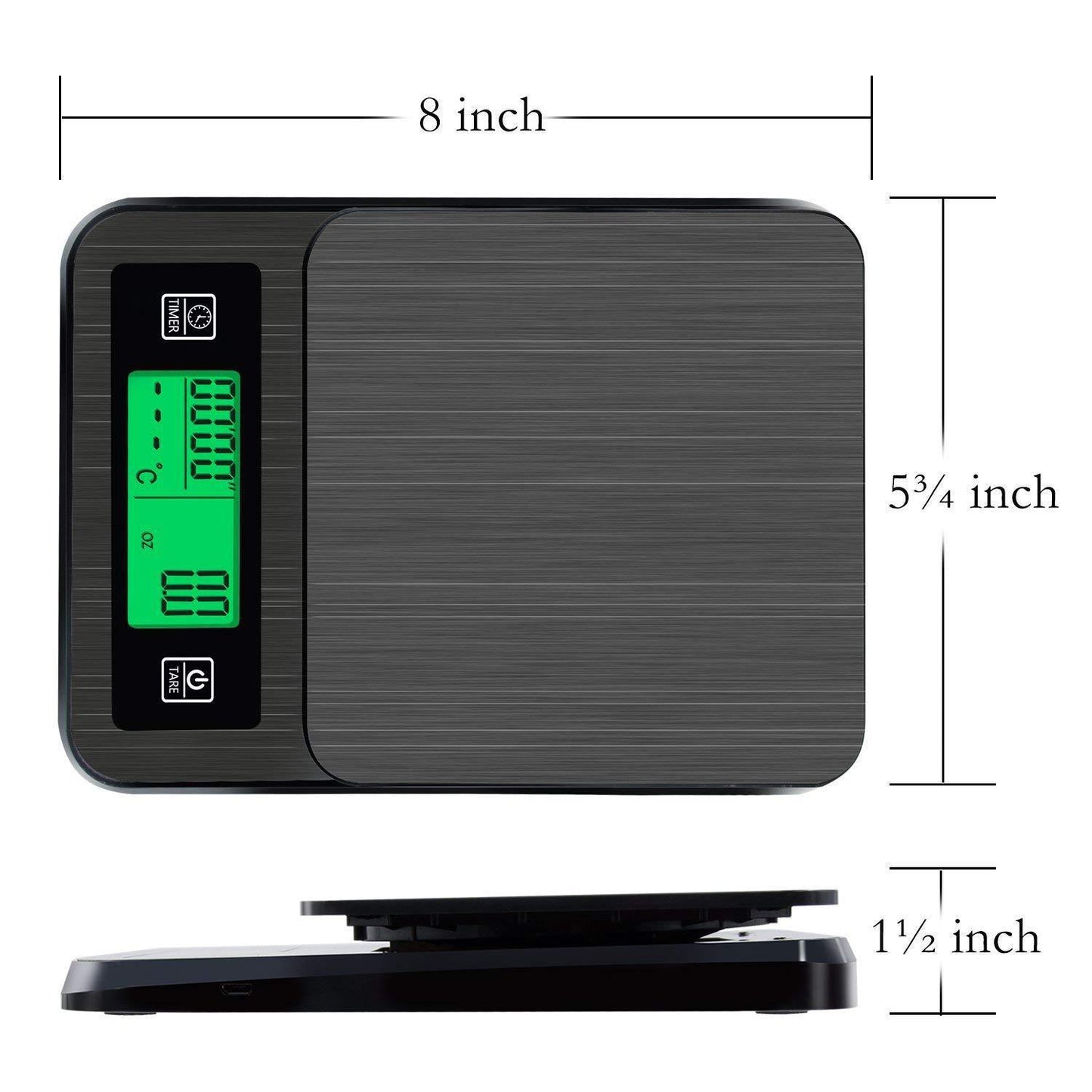 Digital Mini Scale 3kg 0.1g Pocket Electric Weight Grams with LCD Backlit Display and Temperature Probe