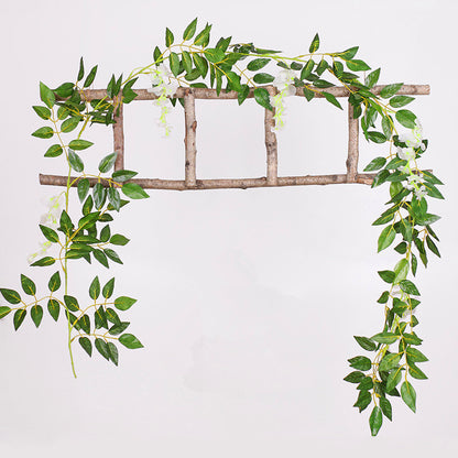 2m Artificial Wisteria Vine Garland Plant Foliage Outdoor/Home Trailing Flower