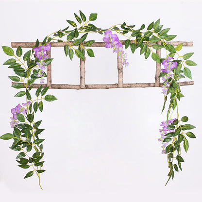 2m Artificial Wisteria Vine Garland Plant Foliage Outdoor/Home Trailing Flower