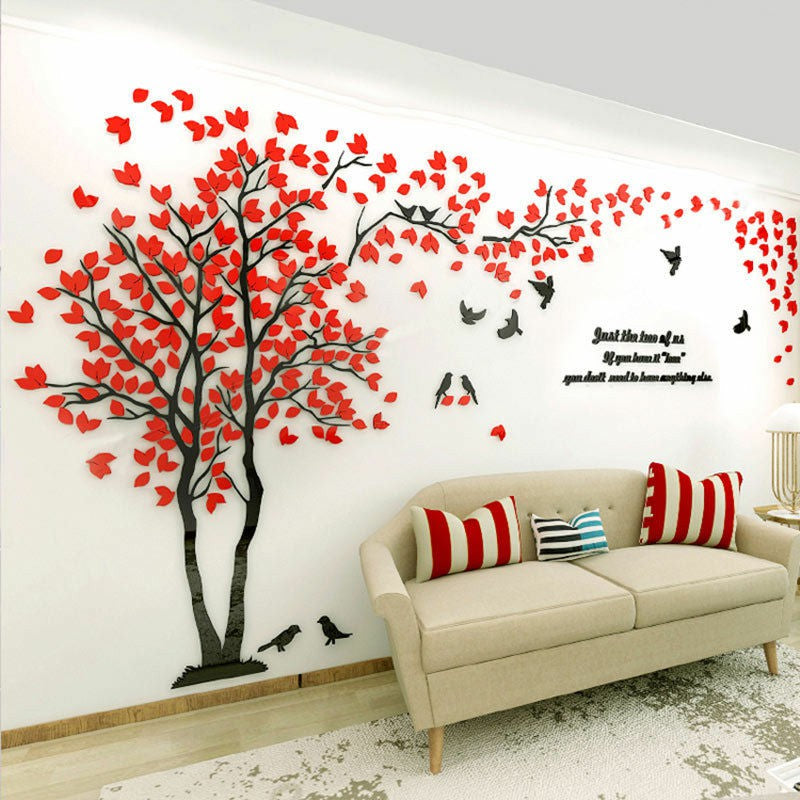 3D Flower Tree Home Room Art Decor DIY Wall Sticker Removable Decal Vinyl Mural