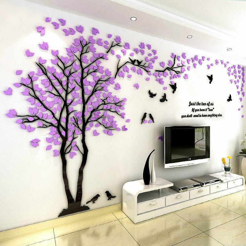 3D Flower Tree Home Room Art Decor DIY Wall Sticker Removable Decal Vinyl Mural