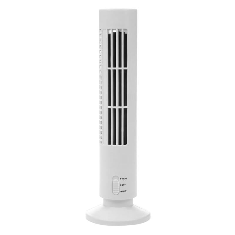 Summer Cool Breeze Vertical Air Conditioning USB Mini Leafless Tower Fan