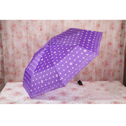 YS-D Flower Cloth Mixed Color Triple-fold Mini Small Portable Umbrella