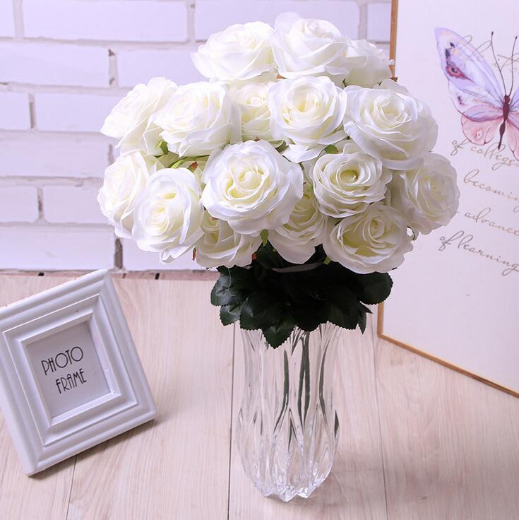 10 Heads Rose Flower Home Decor Fake Bouquet