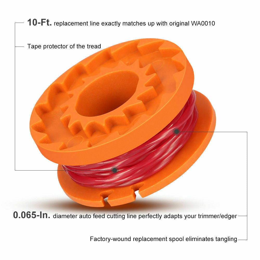 WORX WA0010 Mower Accessory Tool 10 PCS Spool+ 2 PCS Spool Cap