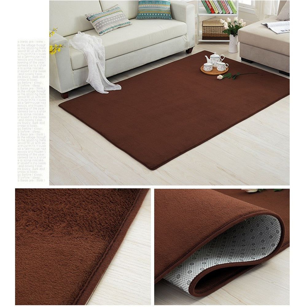 Coral Velvet Soft Mat Non-slip Bathroom Pad Bedroom Floor Rug Carpet 40 x 60cm