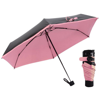 Ultra-strong Sunscreen Anti-ultraviolet Sunshade Black Glue Folding Umbrella