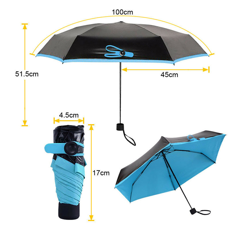 Ultra-strong Sunscreen Anti-ultraviolet Sunshade Black Glue Folding Umbrella