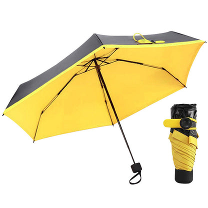 Ultra-strong Sunscreen Anti-ultraviolet Sunshade Black Glue Folding Umbrella