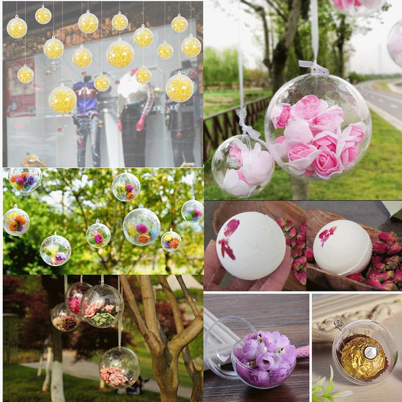 6cm Clear Plastic Ball Christmas Decoration Hanging Ball