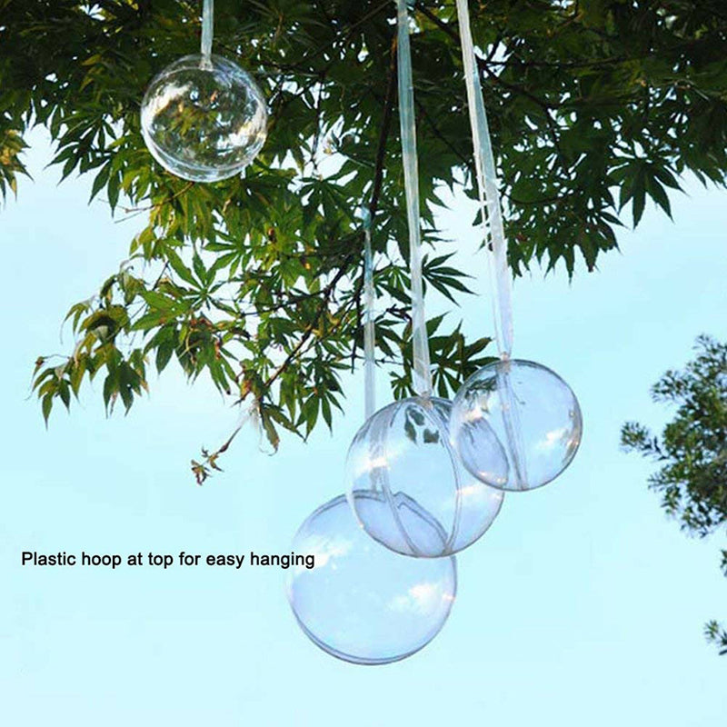 6cm Clear Plastic Ball Christmas Decoration Hanging Ball