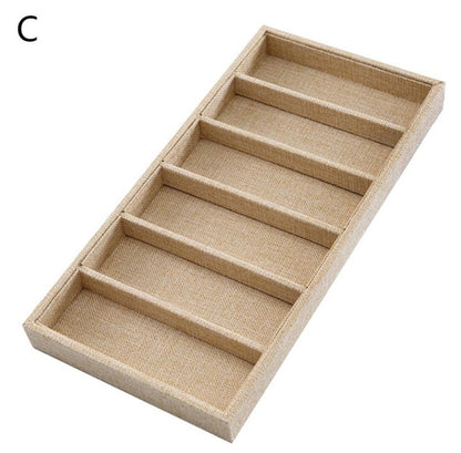 6 Compartments Eyeglass Display Wood Organizer Sunglass Storage Box