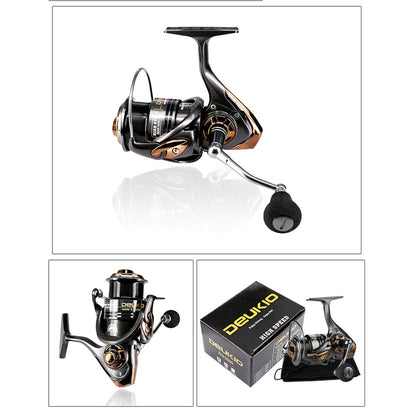 DEUKIO HS5000 6.7:1 5+1BB Spinning Fishing Reel Shallow Spool