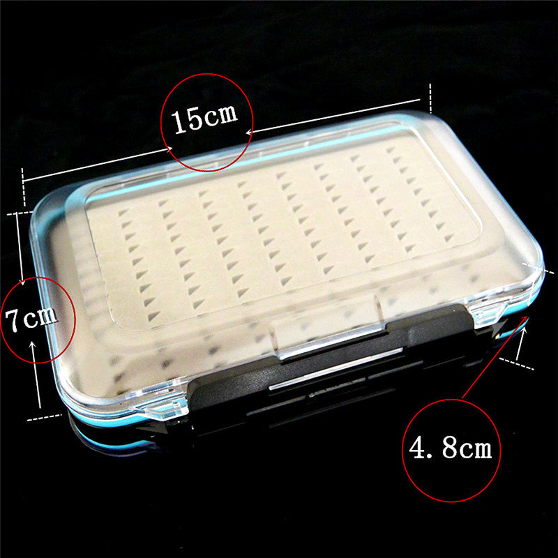 64Pcs Fly Fishing Bait Kit with Waterproof Double Side Clear Lid Box Flies Lures