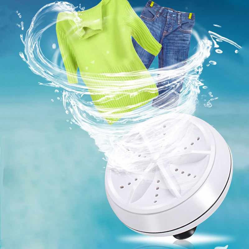 Ultrasonic Turbine Washing Machine Mini Portable Personal Rotating Washer for Travel Home Business Trip