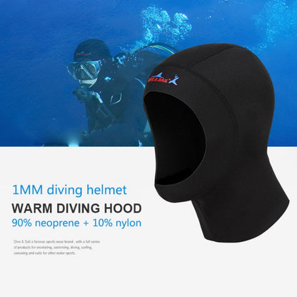 Women Man Neoprene Hat Scuba Diving Cap 1mm with Shoulder Snorkeling Equipment