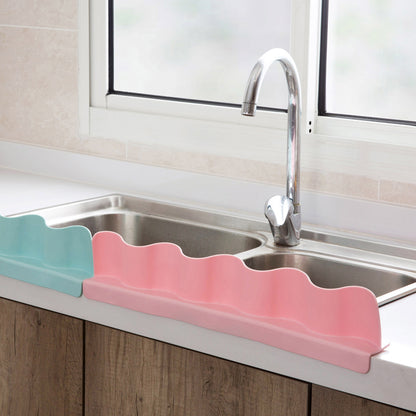 Water Splash Guard Baffle Board Sucker Wash Basin Sink Board Kitchen Gadget