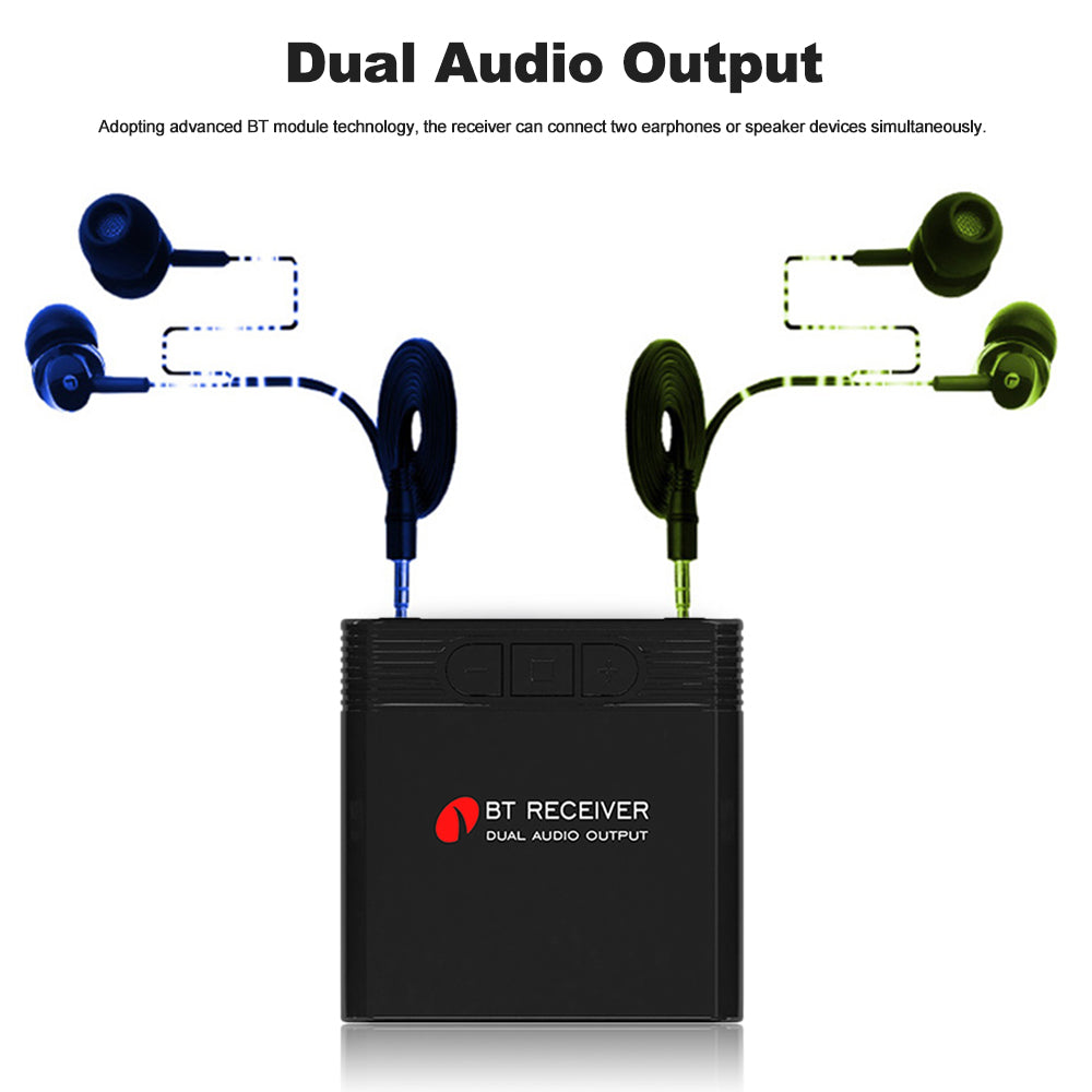 TS-B8 Bluetooth 4.1 Receiver Dual Audio Output 3.5mm Stereo Adapter