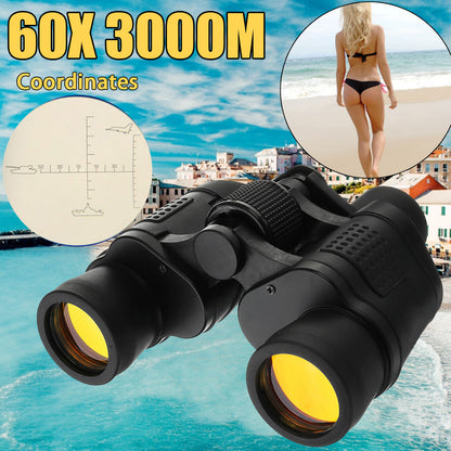 Night Vision 60x60 3000M HD Hunting Binoculars Telescope with Coordinates